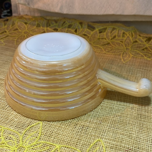 FIRE KING PEACH LUSTER SOUP BOWL - Picture 4 of 4